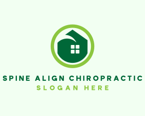 Green Eco House logo design