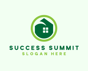 Green Eco House logo design