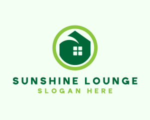 Green Eco House logo design