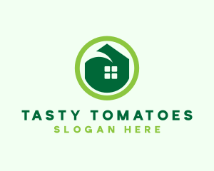 Green Eco House logo design