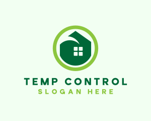 Green Eco House logo design