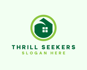 Green Eco House logo design