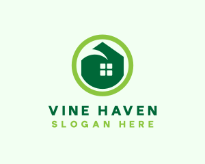 Green Eco House logo design