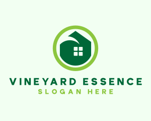 Green Eco House logo design