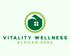 Green Eco House logo design