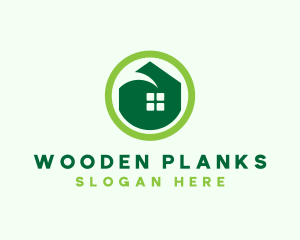 Green Eco House logo design