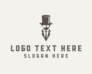 Smoke Pipe - Top Hat Gentleman logo design