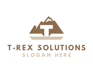 Mountain Outdoors Letter T logo design