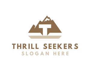 Mountain Outdoors Letter T logo design