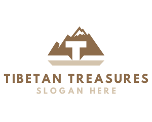 Mountain Outdoors Letter T logo design