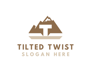 Mountain Outdoors Letter T logo design