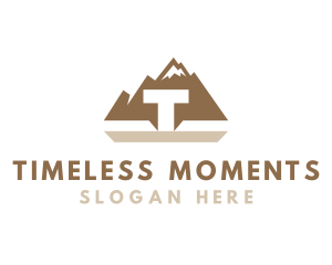 Mountain Outdoors Letter T logo design