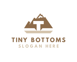 Mountain Outdoors Letter T logo design