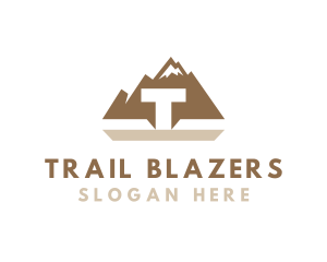 Mountain Outdoors Letter T logo design