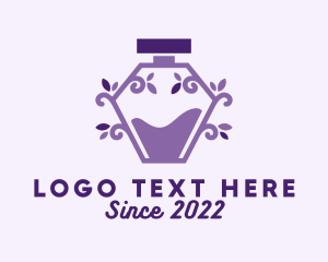 Lotion - Lavender Perfume Bottle logo design