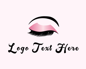 Makeup Tutorial - Eyelash Cosmetics Salon logo design