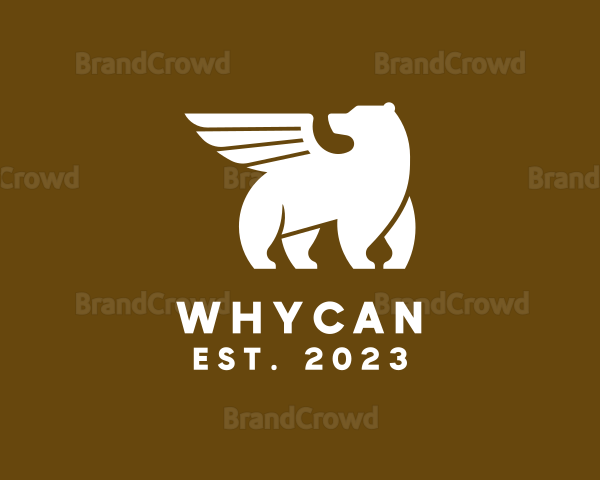 Wing Grizzly Bear Logo