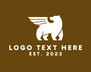 Forest - Wing Grizzly Bear logo design