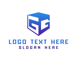 3d - Cyber Tech Cube Letter G logo design