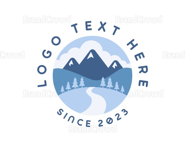 Mountain Resort Travel Logo