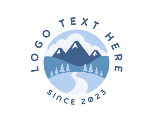 Exploration - Mountain Resort Travel logo design