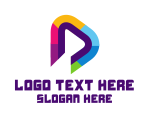 Printing - Media Player Button logo design