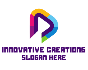 Creator - Media Player Button logo design