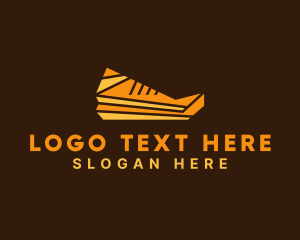High Top - Geometric Sneaker Shoe logo design