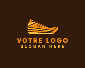 Geometric Sneaker Shoe Logo