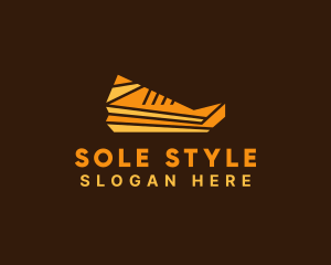 Shoe - Geometric Sneaker Shoe logo design