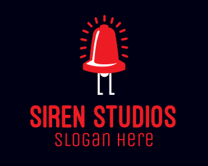 Siren - Bell Alarm Cartoon logo design