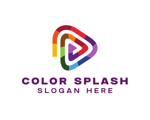 Multicolored Snake Play logo design