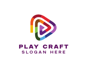 Multicolored Snake Play logo design