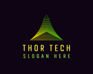 Pyramid Developer Tech logo design