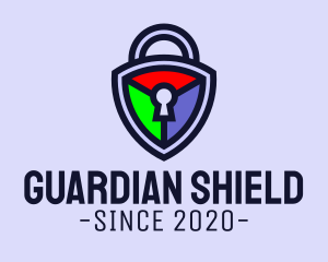 Shield Security Lock logo design