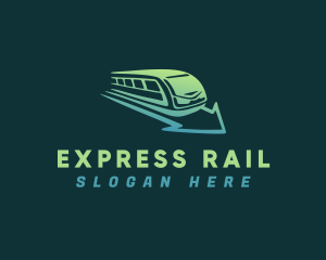 Railway - Fast Train Arrow logo design