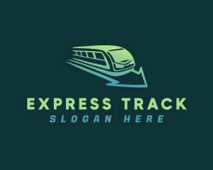 Train - Fast Train Arrow logo design