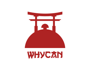 Red Sushi - Japan Shrine Restaurant logo design