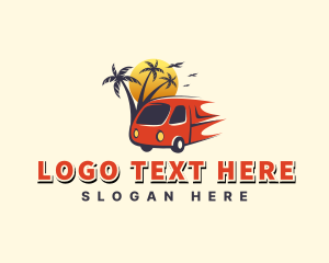 Tourism - Camping Vacation Minivan logo design