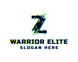 Modern Glitch Letter Z Logo