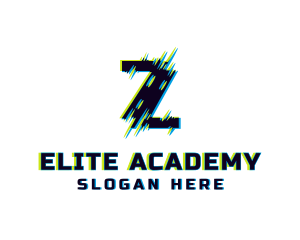 Letter Z - Modern Glitch Letter Z logo design