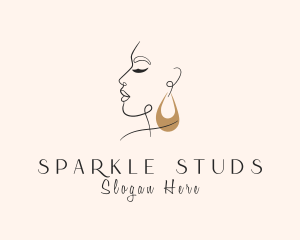 Earring - Woman Fashion Earring logo design