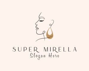 Jewelry - Woman Fashion Earring logo design