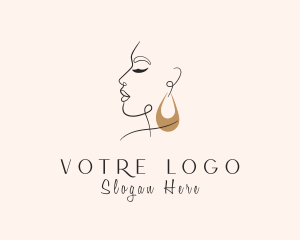 Girl - Woman Fashion Earring logo design