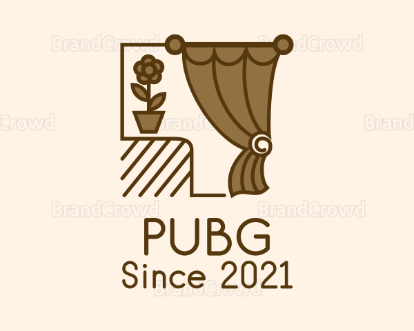 Curtain Flower Pot Logo