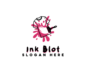 Tshirt Paintbrush Splatter logo design