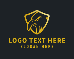 Eagle - Golden Shield Eagle logo design
