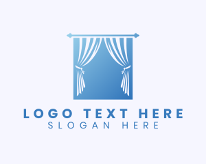 Decor - Home Window Curtain logo design