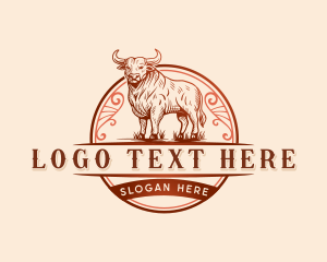 Vintage - Western Bull Livestock Ranch logo design