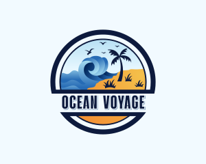 Tourist Island Beach logo design